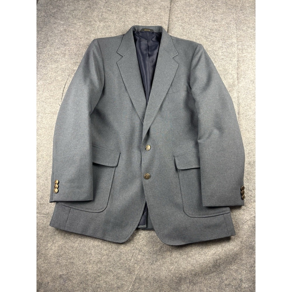 VINTAGE MEN'S 42L GRAY SPORT COAT‎ BLAZER SUIT JACKET - HAGGAR OLD MONEY 90s